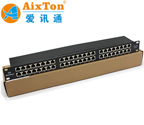 超五類48口屏蔽配線(xiàn)架 1U