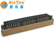 超五類48口屏蔽配線(xiàn)架 1U