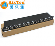 超五類24口屏蔽配線(xiàn)架 1U